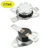 Uxcell Temperature Control Switch Thermostat 55°C 10A N.O 6.3mm Pin 2 Pack