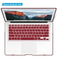 thumbnail image 6 of IBENZER Old Version (2010-2017 Release) MacBook Air 13 Inch Case (Models: A1466 / A1369), Plastic Hard Shell Case with Keyboard for Apple Mac Air 13, Wine Red, W-A13-WR+2, 6 of 10