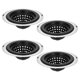 thumbnail image 1 of Uxcell Colador de Fregadero de Silicona, 4Pack Tapón de Drenaje de Fregadero de Cocina, 4.4" Negro, 1 of 6