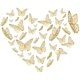 thumbnail image 1 of Calcomanía de pared con diseño de mariposa, 48 piezas, arte 3D dorado, decoración mural extraíble, decoración de vuelo para niños, dormitorio, hogar, fiesta, guardería, aula, decoración de oficinas Fason WMSS-152, 1 of 7