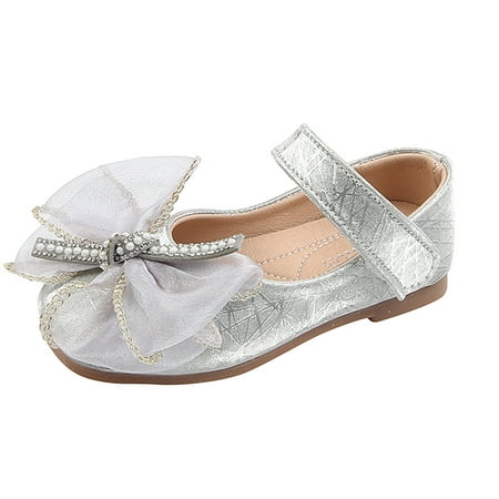 AnuirheiH Kids Baby Girls Pearl Princess Sandals Soft Leather Shoes Sandals Sale Clearance
