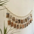 thumbnail image 2 of Hanging Photo Display Wooden Bead Garland Boho Wall Hanging for Bedroom Living Room Dorm Party Decor Teen Girl Gifts, 2 of 9