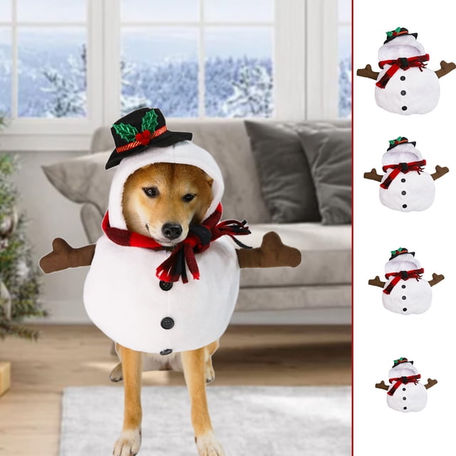 Sentmoon Puppy Sweater Pet Clothes Christmas Pet Costumes Christmas Snowman Halloween Day Costumes Spooky Transformation Dog Clothes Cats Pet Costumes