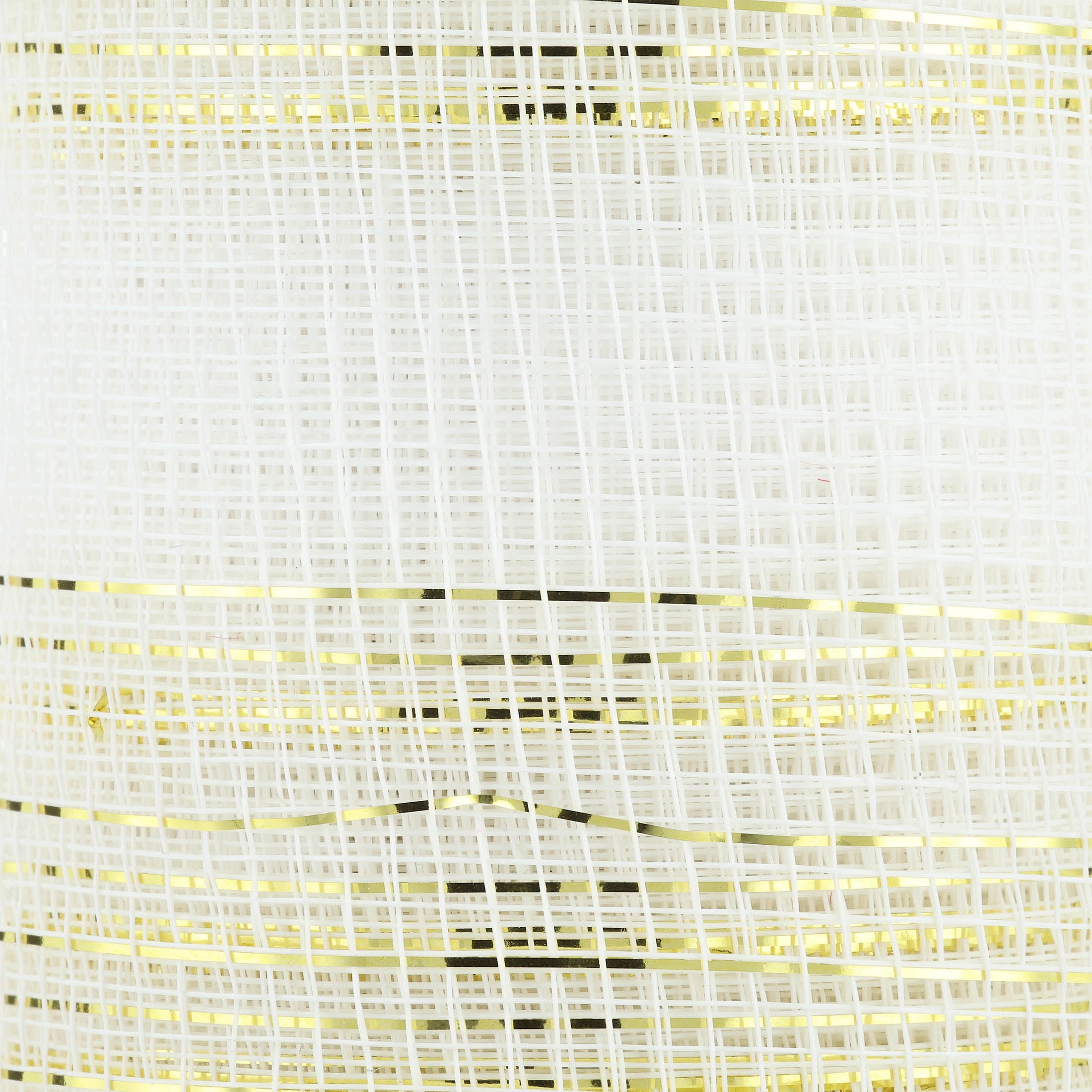 Gold and White Decorative Mesh Fabric, 10.5" x 18', 2 Count, by Holiday Time