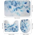 thumbnail image 3 of Faty-T Abstract Leaf Shower Curtain 4 Piece Sets with Non-Slip Rugs,Toilet Lid Cover and Bath Mat Impressionism Modern Nature Plants Abstract Waterproof Shower Curtain, 3 of 8