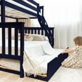 thumbnail image 2 of Max & Lily Solid Wood Bunk Bed, Twin over Full with Storage Trundle and Ladder for Kids, 2 of 14