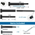 thumbnail image 2 of [Patente] Muzata 10 Pares De Kit De Barandilla De Cable Invisible Negro Tensor Estampado De 1/8"" Y Terminal Oculto De Acero Inoxidable T316 Para Escaleras De Cubierta De Poste De Metal De Madera De 2, 2 of 5