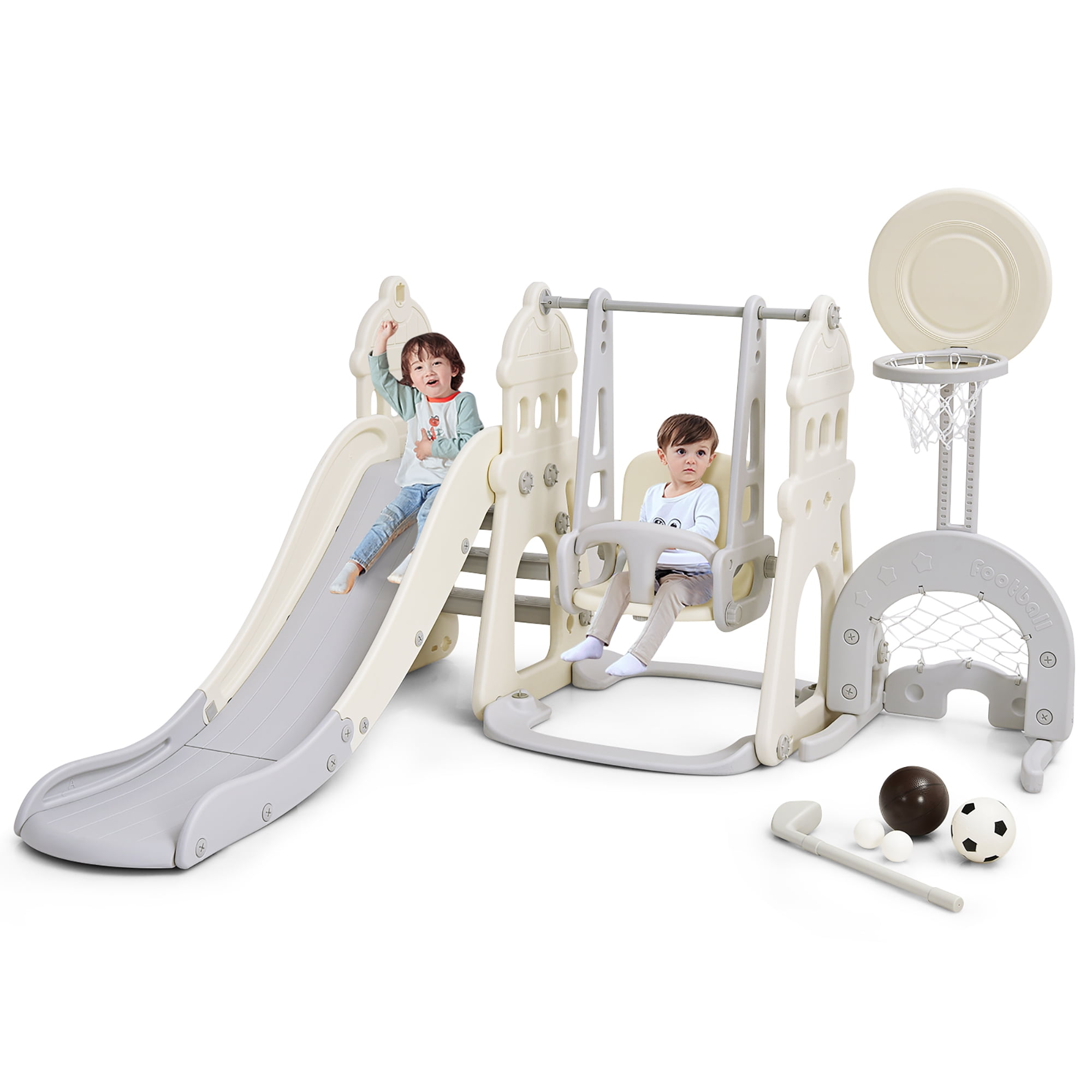 Easy Set Up for Both Indoors & Backyard Extra Long Slide and Ball Toddler Slide Combination Set Safety Seat Pink 3 in 1 Climber Slide Playset Stable & Safe Base 