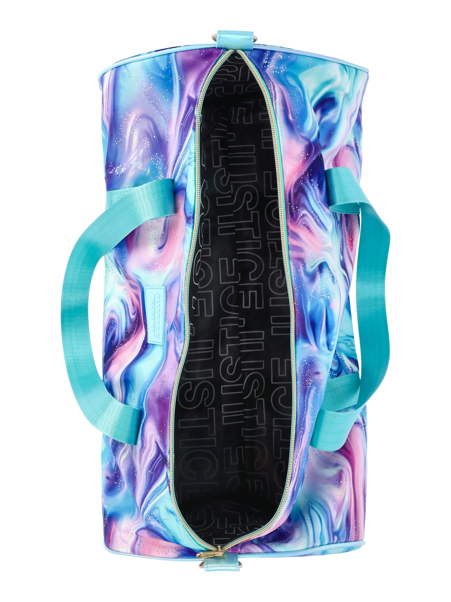 Justice Girls Print Round Duffle Bag, Blue