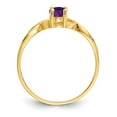 thumbnail image 4 of Auriga Fine Jewelry 14K Yellow Gold Amethyst Birthstone Ring for Women Size- 7, 4 of 6