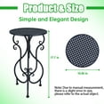 thumbnail image 5 of FOUKUS Vintage Iron Plant Stand Tall Single Plant Stand: Decorative Metal Pedestal Holder Table for Indoor Outdoor Garden Use, Elegant Black Flowerpot Planter Stand for Home Corner Decor, 5 of 6