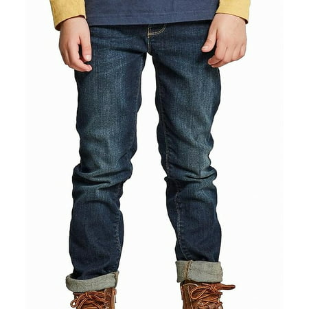 Boys Jeans Five Pocket Denim Adjustable Waist 4 (Best Jeans For Fat Guys)