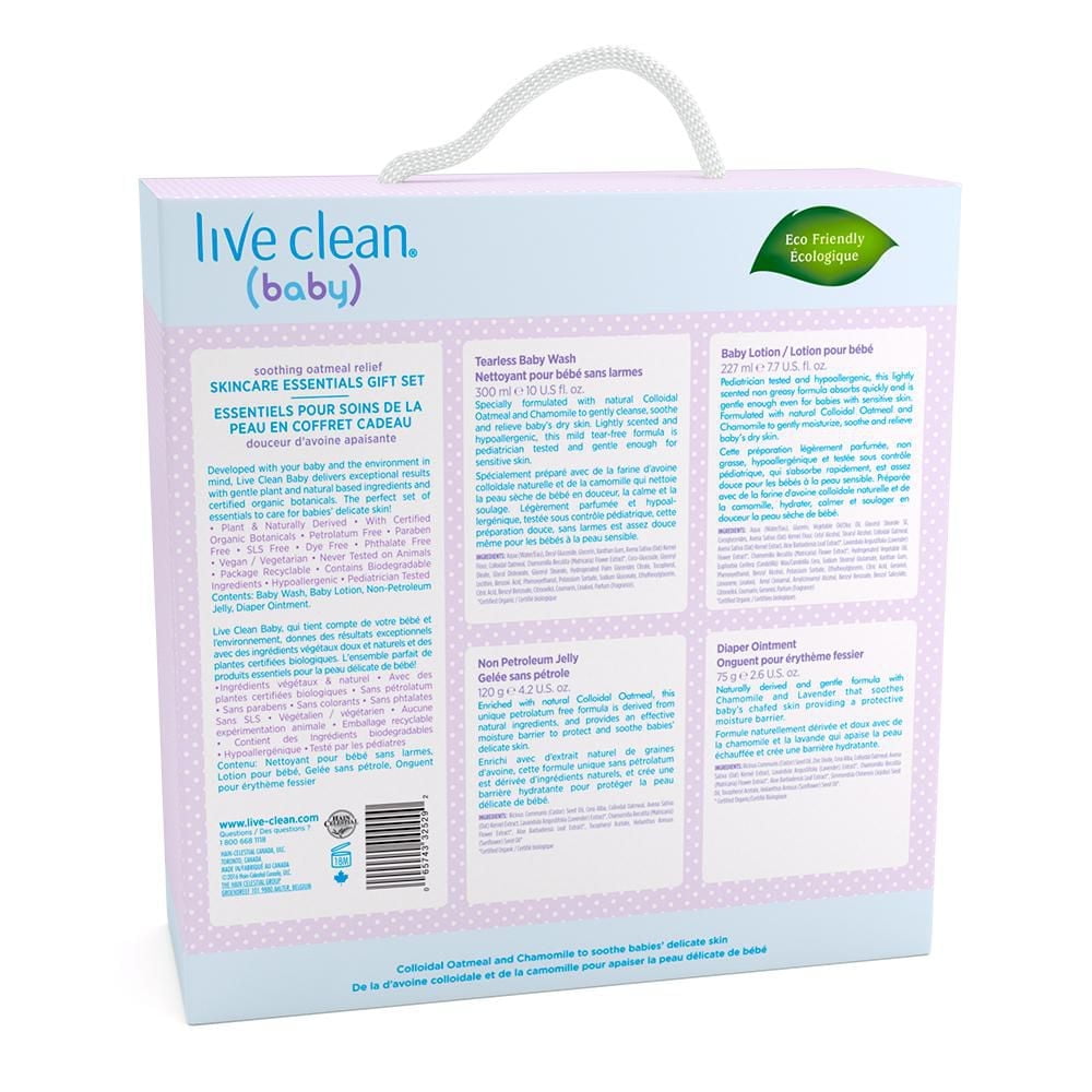 Live Clean Baby Skin Care Essentials Gift Set - Soothing Relief, Gift Set