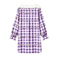 thumbnail image 5 of Elegyee Girls Christmas Nightgown Long Sleeve Plaid Sleep Dress Loungewear(3-14 Years), 5 of 5