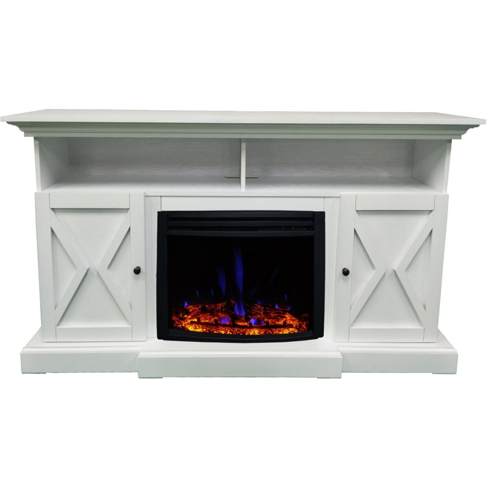 Cambridge 62in. Summit Farmhouse Style Electric Fireplace Mantel with