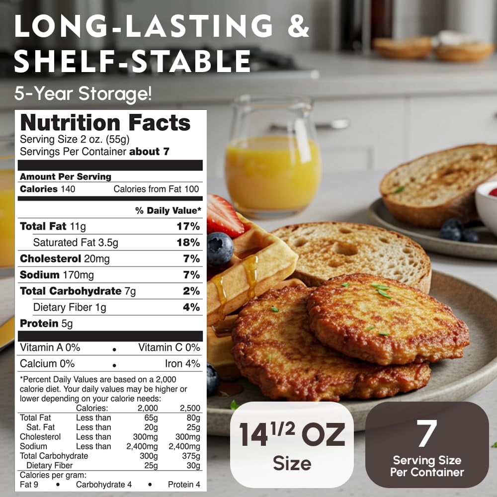 (Pack of 6) Werling & Sons Grandma Werling’s Goetta 14.5 Oz Canned Food Fully Cooked Pork & Pin Oats Traditional German Style Canned Meat Shelf Stable for Emergency Storage, Camping & Quick Meals