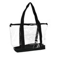 thumbnail image 1 of Clear Transparent Shopping Bag Security Work Tote (Zippered) In Black for Women & Men PVC Messenger Handbag for Concert Sports Events, 1 of 4