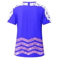 thumbnail image 4 of Birdeem Blouses pour Femmes Impression Manches Courtes Col Rond Chandail Dentelle Hauts Chemises Blouse, 4 of 12