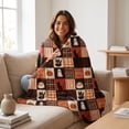 thumbnail image 7 of Aoznliie Halloween Blanket, Cozy Fleece Throw Blanket with Ghost Pumpkin Print, Lightweight Fall Blanket for Couch Sofa Bed Home Decor, 60x52in, 7 of 7