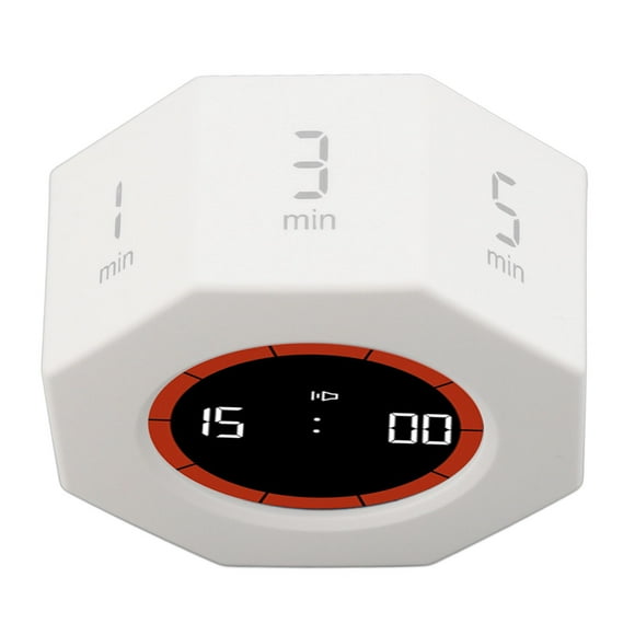 Rotation Timer, Desk Productivity Cube Timer with Stopwatch Feature, Elegant Pomodoro Timer, 7 G Sensing Modes, USB C Charging, Visual Timer for Kitchen, Office, or Desk