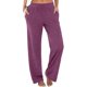 thumbnail image 1 of Pantalones boho palazzo de mujer, cintura alta, pierna ancha, estampado floral, estilo informal de verano con bolsillos, tallas S-XXL, 1 of 5