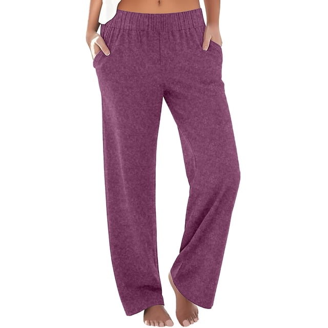 Pantalones boho palazzo de mujer, cintura alta, pierna ancha, estampado floral, estilo informal de verano con bolsillos, tallas S-XXL