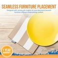 thumbnail image 6 of Island Retreat All-Weather Outdoor Reversible Table Mat - Champagne and White Stripe - Set of 6, 6 of 7