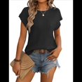 thumbnail image 2 of Suéter de Corta para Mujer, Jersey de Punto de Algodón 2025, Camisetas Sin Mangas, Conjuntos de y Verano, Negro, Talla M, 2 of 8