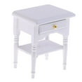 thumbnail image 2 of Dualoai 1/12 Dolls House Miniature Bedside Table Nightstand w/ Drawer Bedroom Furniture, 2 of 8