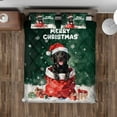 thumbnail image 4 of Santa Surprise Gift Labrador Retriever Merry Cheerful Christmas Quilt Bedding Set Lab Dog Lover Gifts 1 Blanket Bed Cover 2 Pillowcases - 12021, 4 of 5
