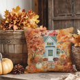 thumbnail image 3 of Fall Pillow Covers 18x18 Inch Set of 4 White Pumpkin Burgundy Floral Hey There Pumpkin Autumn Harvest Orange Outdoor Farmhouse Decorations Decorative Pillows Cases for Home Couch Porch Decor, 3 of 6