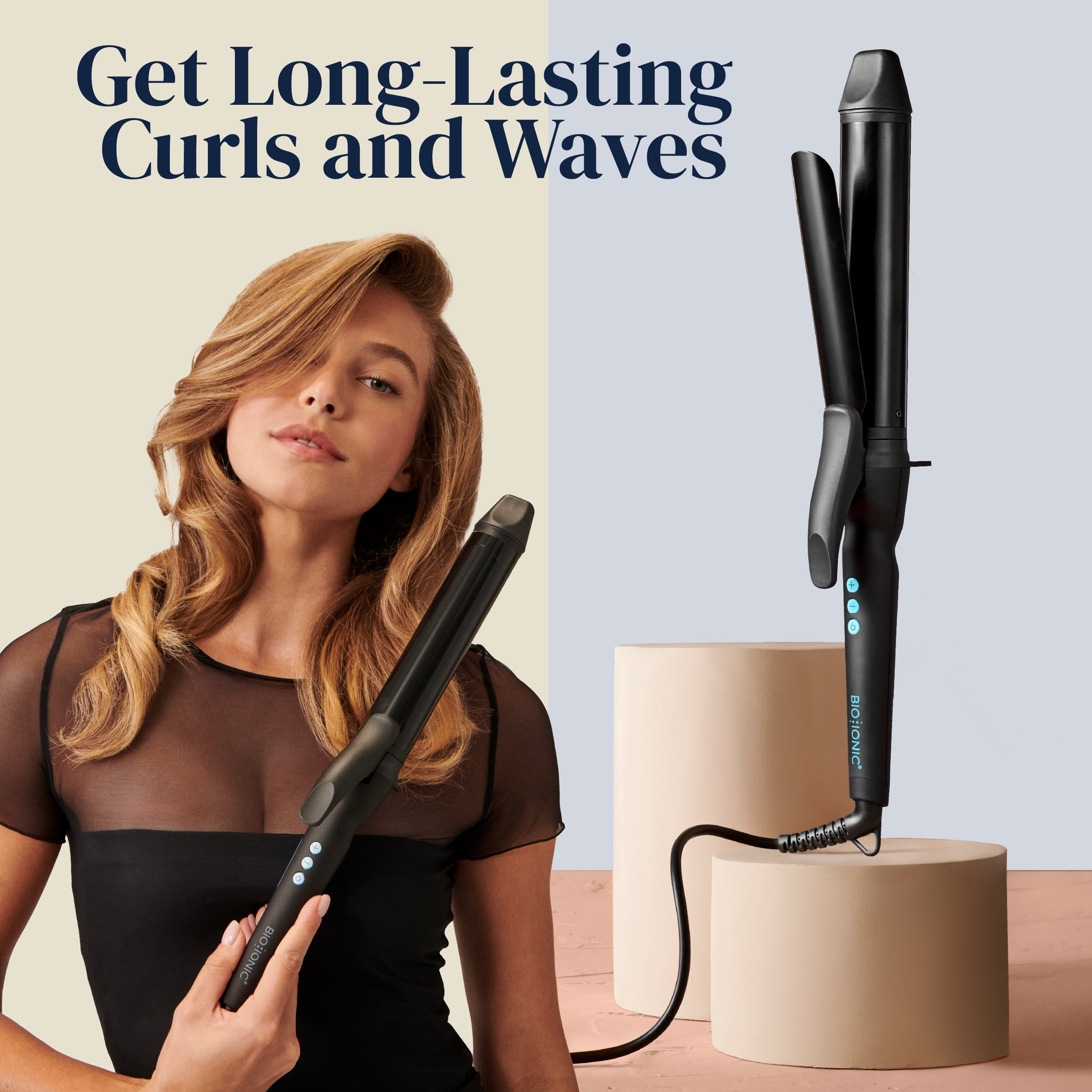 Bio Ionic Long Barrel 1.25-Inch Hair Curling Iron with Adjustable Heat