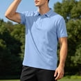 thumbnail image 6 of Qiyinn Men's Polo Shirts Short Sleeve Cotton Pique 3 Buttons Golf Shirts Classic Fit Casual Performance T-Shirt, 6 of 9
