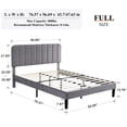 thumbnail image 2 of VECELO Full Size Upholstered Beds, Modern Platform Bed Frame with Adjustable Headboard, Wooden Slats Support/No Box Spring Needed, Dark Grey, 2 of 8