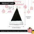thumbnail image 4 of ‌Velvet Plush Santa Hat for Men Women - Plush Unisex Christmas Hat for Xmas, New Year Parties & Holiday Decor, 4 of 7