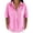A6 Hot Pink, variant on Womens Cotton Linen Gauze Tops Summer Button Down V Neck Half Sleeve Shirts Dressy Casual Clothes Striped Blouses Loose Boho Blouses Collared Fitted Tops Summer Business Outfits Linen Tunic Tops
