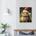 thumbnail image 3 of Nawypu Christmas Rabbit Paintings Print Rabbit With Santa Hat Canvas Art Abstract Canvas HD Poster Office Wall Art Home Decor Wall Pictures, 3 of 4