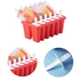 thumbnail image 2 of Moldes Para Paletas Bandeja de moldes de paletas de hielo de bricolaje para el hogar para hacer helados de silicona (rojo de 12 celdas) Ndcxsfigh Libre de BPA, 2 of 7