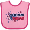 thumbnail image 3 of Inktastic 4th of July Boom Squad Blue and Red Fireworks Boys or Girls Baby Bib, 3 of 4
