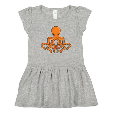 

Inktastic Orange Octopus Gift Toddler Girl Dress