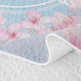 thumbnail image 5 of Manfei Romantic Cherry Blossom Twin Quilt Set,Cute Stars Twin Coverlet Set,Light Blue Pink,Pink Reversible,2pcs,1 Bedspread and 1 Pillowcase, 5 of 7