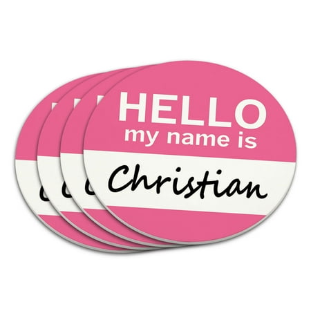 

Christian Hello My Name Is Coaster Set