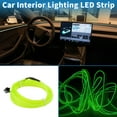 thumbnail image 3 of Cuerda de luz LED EL de 2m Unique Bargains, tira de luz de neón flexible para iluminación interior de automóviles, decoración para automóviles USB(5V) verde fluorescente, 3 of 7