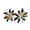 Black Gold, variant on Liffy Black Gold Metal Flowers Wall Decor, 15" 3D Wall Art for Home and Garden