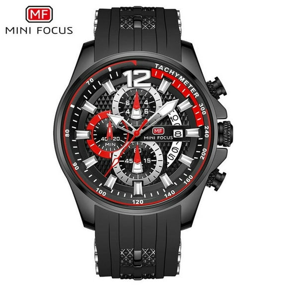 MINI FOCUS Fashion Watches For Mens Top Brand Luxury Quartz Waterproof Sports Wristwatches Relogio Masculino Blue Silicone Strap