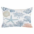 thumbnail image 2 of Coral Coastal Throw Pillow Cover, Pillowcase Protectors with Zipper, Breathable Decorative Lumbar Pillow Case Cover, Summer Beach Starfish Nautical Shell Pillow Shams for Couch Sofa 12x20Inch, 2 of 8