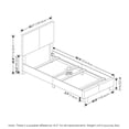 thumbnail image 4 of Furinno Pessac Fabric Upholstered Bed Frame with Wooden Slat Support, Twin XL, Glacier, 4 of 6