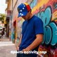 thumbnail image 4 of KYGABAK Venezuelan Classic Baseball Cap, Unisex, Adjustable Peaked Sandwich, (Gorras Clasicas de Venezuela),Blue, 4 of 6