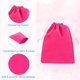 thumbnail image 3 of Bolsas de regalo de terciopelo Uxcell 12 piezas 5 x 6" Bolsas de joyería con cordón para bodas, rojo rosa, 3 of 7