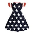 thumbnail image 6 of ZACPNCV Girls 4th of July Dress Toddler Girl USA Flag Dresses Flutter Sleeve Patriotic Clothes Independence Day Outfits Blue 9-10 Years, 6 of 6